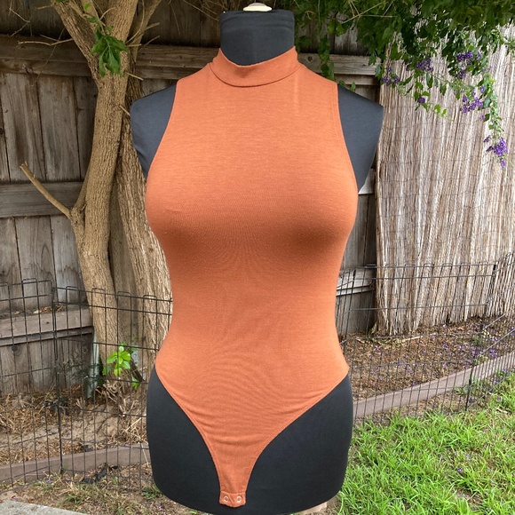 Rust Brown Turtle Neck Body Suit by Forever 21 - Picture 1 of 5